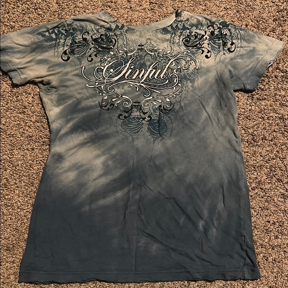 Sinful Gray Graphic Short Sleeve Tee